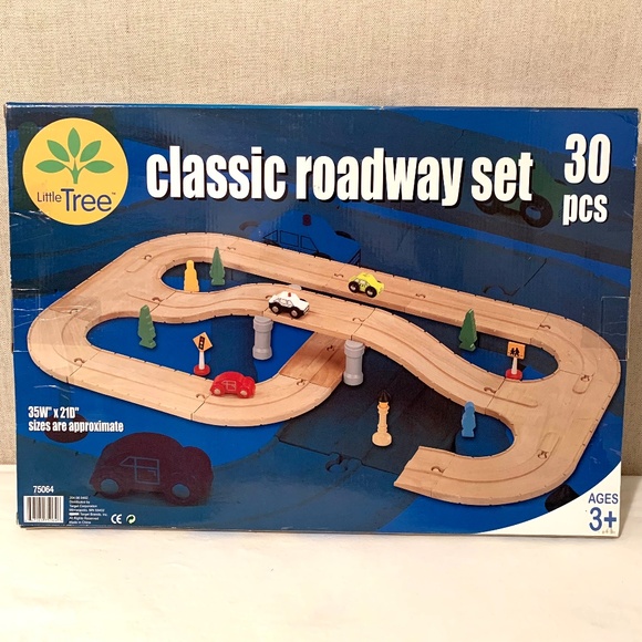 Little Tree Wood Classic Roadway Set- 30 PCS Set. For ages 3+ - Picture 9 of 13